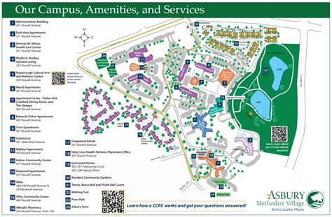 Our Campus Map | Asbury Methodist Village