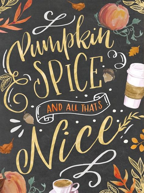 Pumpkin Spice and Everything Nice Chalkboard print | Fall chalkboard ...