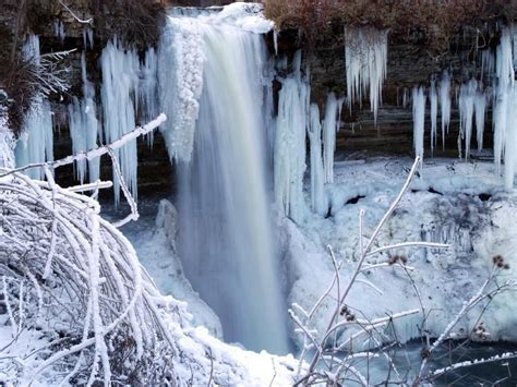 Behind a frozen fall: Minnehaha Falls ~ Atlas of Wonders Minnehaha Falls, Snow Scenes, Dream ...