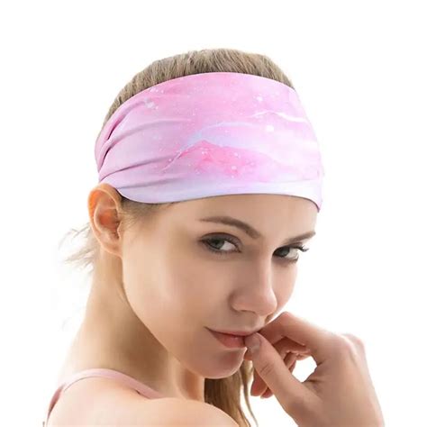 Hair Band Sport Elastic Headbands Sports Yoga Fitness Non Slip Running Dance Biker Wide Headband ...