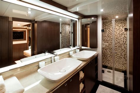 Galeon 780 Crystal Yacht - Bathroom in owners cabin — Yacht Charter & Superyacht News