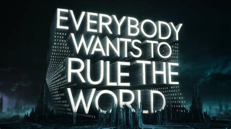 Premium Photo | A poster that says everybody wants to rule the world