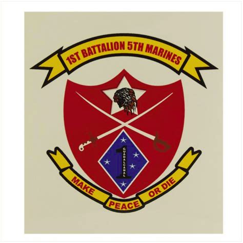 Vanguard DECAL: MARINE CORPS 1ST BATTALION 5TH MARINE REGIMENT MAKE ...