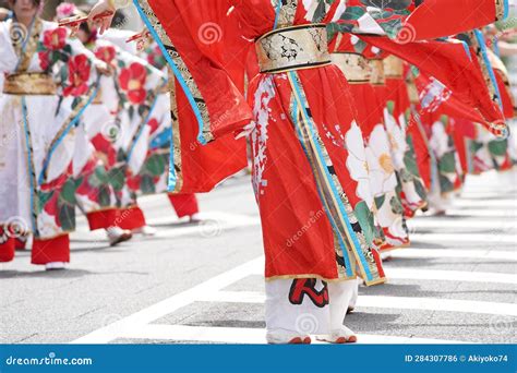 Japanese Performers Dancing in the Yosakoi Festival Editorial Photo ...