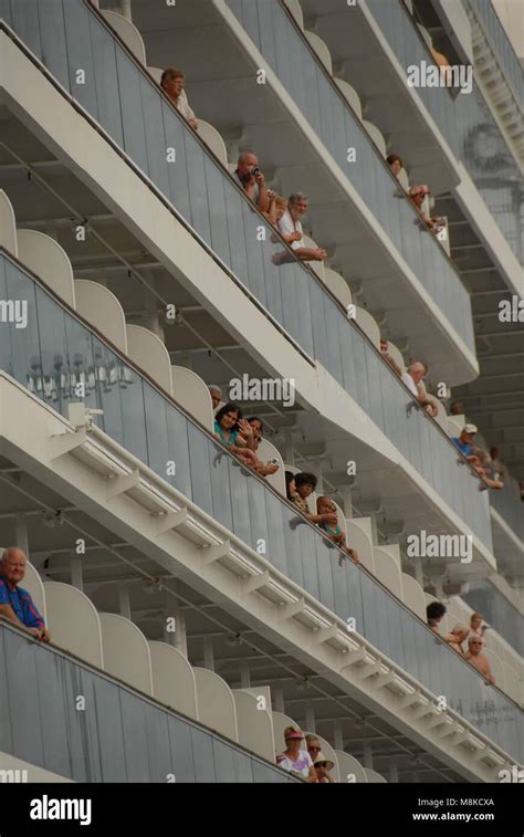 Coral Princess cruise ship passes through the Panama Canal Stock Photo - Alamy