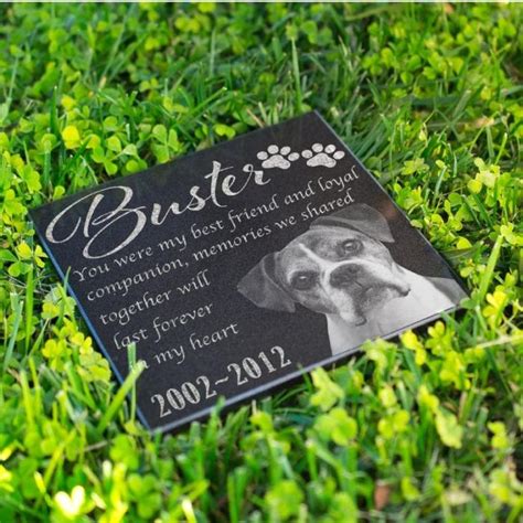 Personalized Memorial Pet Stone Granite - Engraved Headstone with ...