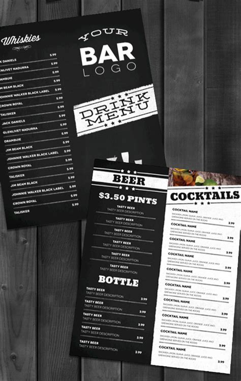 Lounge Bar Drink Menu (Modern) on Behance