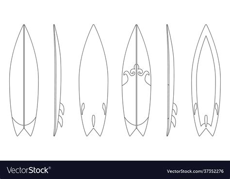 Surfboard Outline Vector