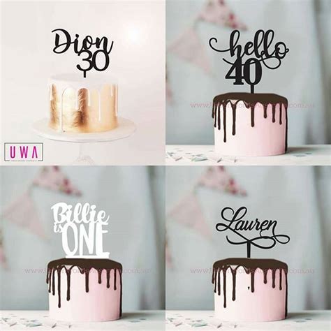 Birthday Cake Toppers - Shipped in 24hrs - Urban Words Australia 5/7