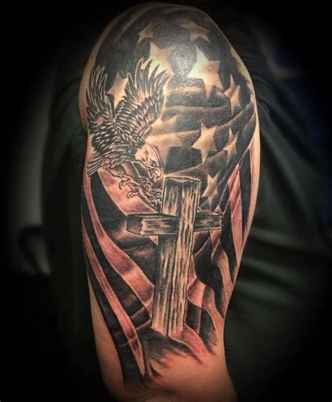 Top 89 American Flag Sleeve Tattoo Ideas - [2021 Inspiration Guide]