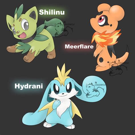 Fakemon starter pokemon | Pokemon starters, Pokemon eeveelutions, Pokemon