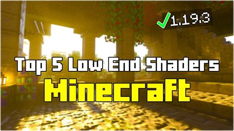 [1.19.4] 5 Best Low End Shaders for Minecraft 1.19.4 | High FPS Minecraft Shaderpacks 1.19.4 ...