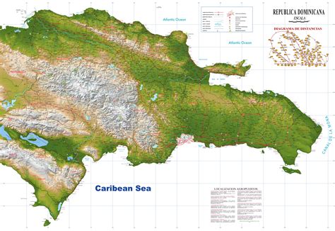 Mapa de la República Dominicana - Mapa Físico, Geográfico, Político ...