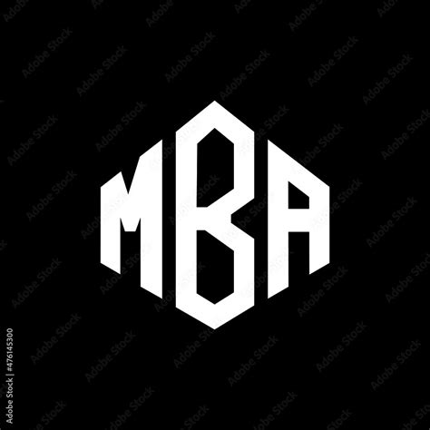 MBA letter logo design with polygon shape. MBA polygon and cube shape logo design. MBA hexagon ...