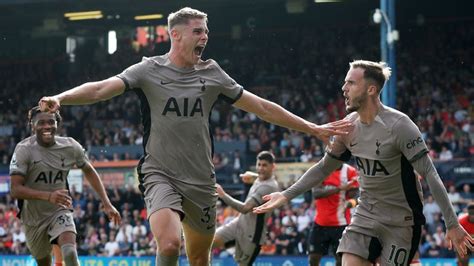 Luton 0-1 Tottenham: Micky van de Ven scores winner as 10-player Spurs ...