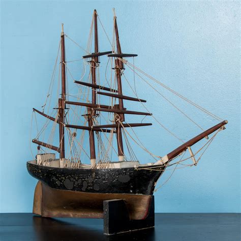 Early 20th Century Antique Model Ship From Denmark