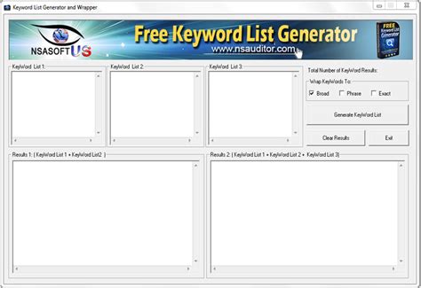 Free Keyword List Generator Software