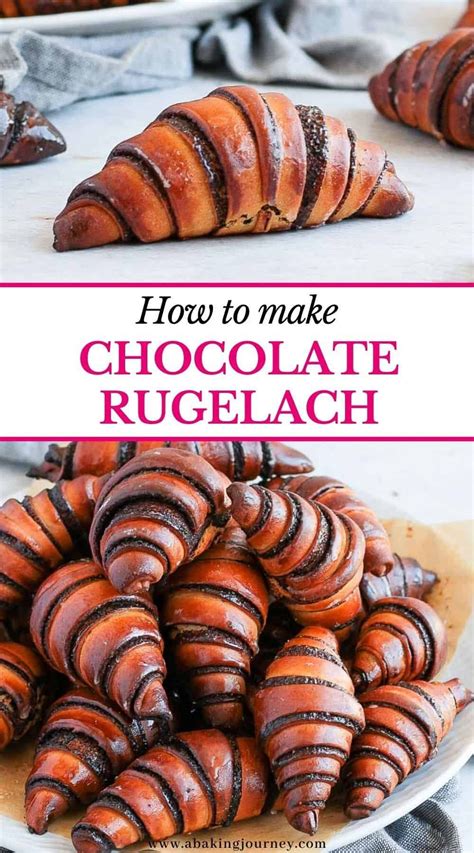 how to make chocolate rugelagh with text overlay that reads, how to make chocolate rugelagh