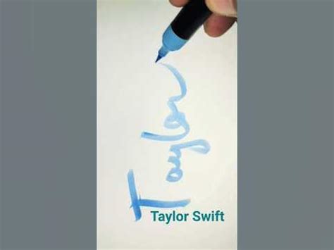 How to write Taylor Swift 2 in cursive#calligraphy for beginners#shorts - YouTube