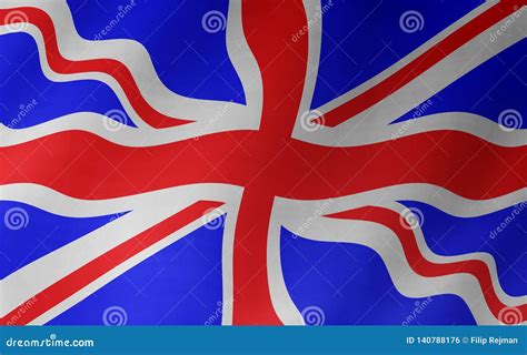 Llustration of a Flying British Flag Stock Illustration - Illustration ...