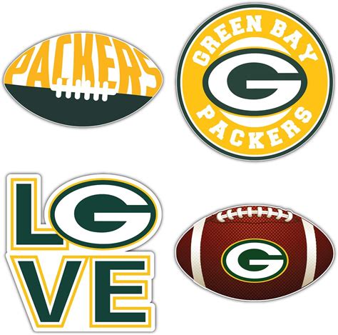 qualityprint Green Bay Packers Set of 4 NFL Football Car Bumper ...