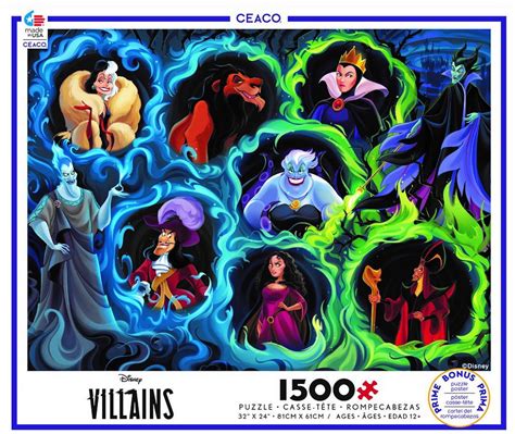 Disney Villains 3 1,500 Piece Jigsaw Puzzle, made by Ceaco - Walmart.com