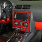 Center Console Full Set Interior Cover Trim Kit For 2009-14 Dodge Challenger Red | eBay