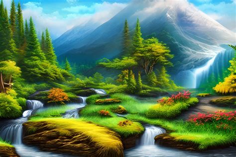 Nature Landscape Background Graphic by Craftable · Creative Fabrica