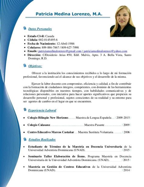 Modelo De Curriculum Vitae Republica Dominicana | Curriculum vitae, Curriculum, Resume template