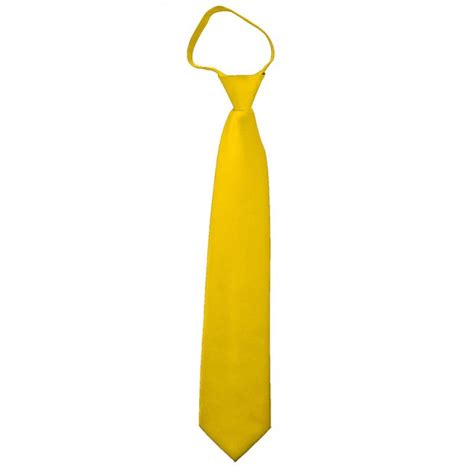 Golden Yellow Zipper Tie - Pre-Tied - Satin - Adult Sized - Wholesale ...