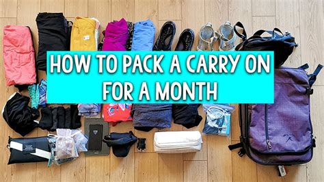 How to Pack a Carry On for a Month [Backpacking Europe Packing List ...