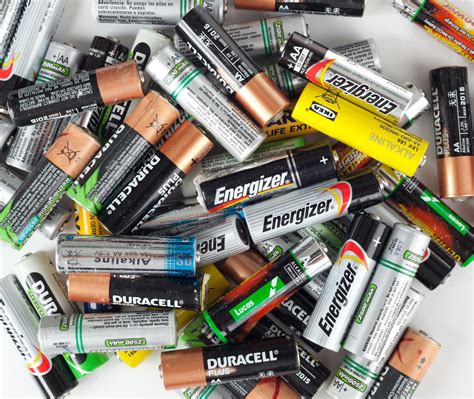 Different types of used batteries ready for recycling 8238019 Stock ...