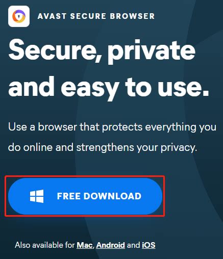 Free Download Avast Secure Browser on Windows/Mac/iOS/Android - MiniTool