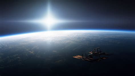 Space, space station, Earth, clouds HD wallpaper | Wallpaper Flare