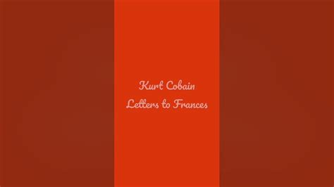 Kurt Cobain - Letters to Frances (cover) - YouTube