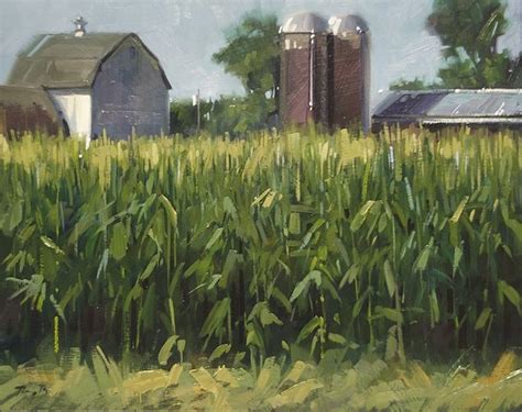 Corn Field painted by Doug Braithwaite in Minneapolis Minnesota. 8 x 10 ...