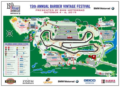 Barber Vintage Festival Park Map | Barber Vintage Motorsports Museum