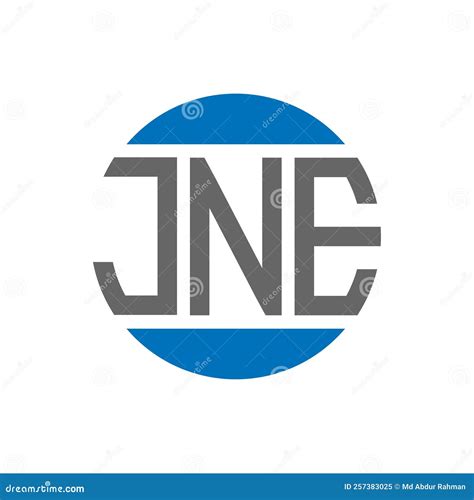 JNE Letter Logo Design on White Background. JNE Creative Initials Circle Logo Concept Stock ...