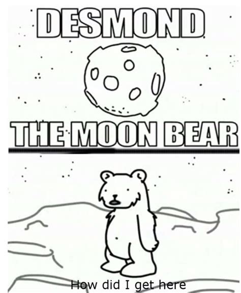 Desmond the moon bear | Moon bear, Asdf movie, Comic movies