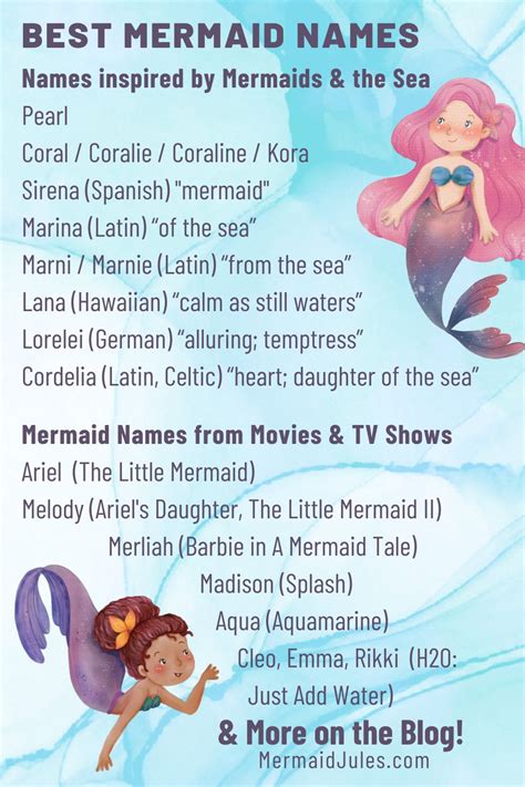 Short & Sweet List of the BEST Mermaid Names out there!