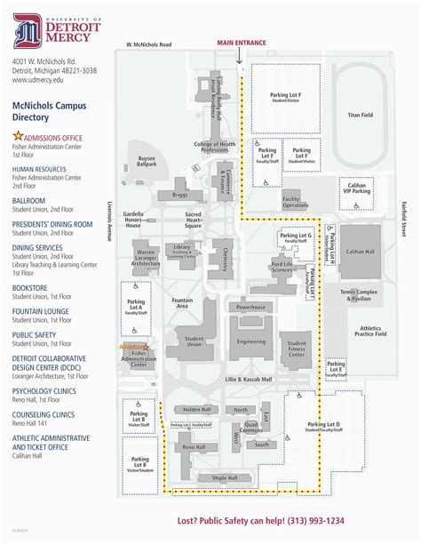 University Of Detroit Mercy Campus Map - Tourist Map Of English