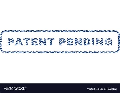 Patent pending textile stamp Royalty Free Vector Image