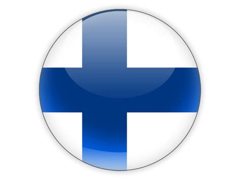 Round icon. Illustration of flag of Finland