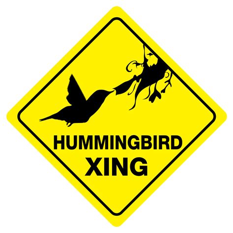 HUMMINGBIRD CROSSING Funny Novelty Sign 742415858356 | eBay