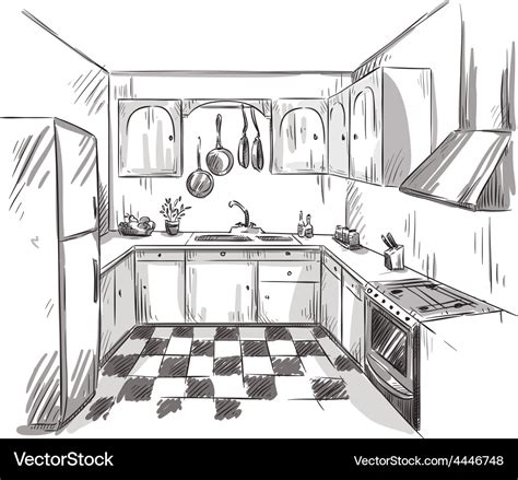 View Sketch Kitchen Design Drawing Images - WALLPAPER FREE