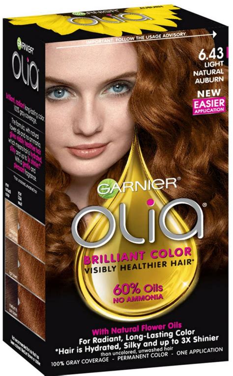 Garnier Olia Ammonia Free Hair Color [6.43] Light Natural Auburn 1 ea (Pack of 4) - Walmart.com