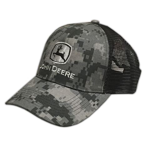 John Deere Digital Camo with Black Mesh Snapback Hat - 1308-0407BK-00 - Tactical Intent