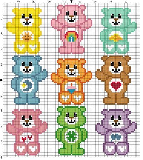 Care Bear graph c2c crochet pattern perler hama | free printable ...