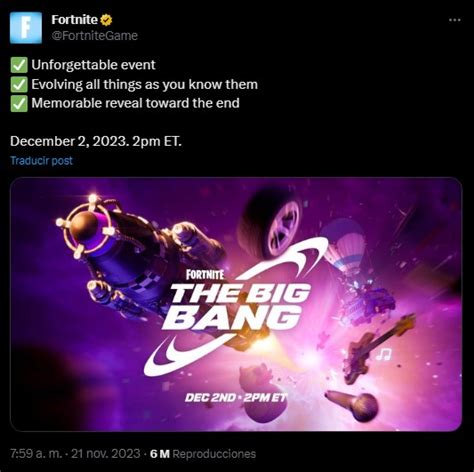 Fortnite will reveal its future at The Big Bang, when will it be and what will the event offer ...