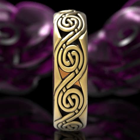 Celtic Spiral Knot Ring Triskelion Knot Wedding Ring Woven | Etsy